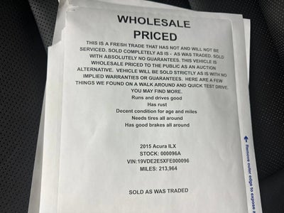 2015 Acura ILX 2.4L Premium Pkg