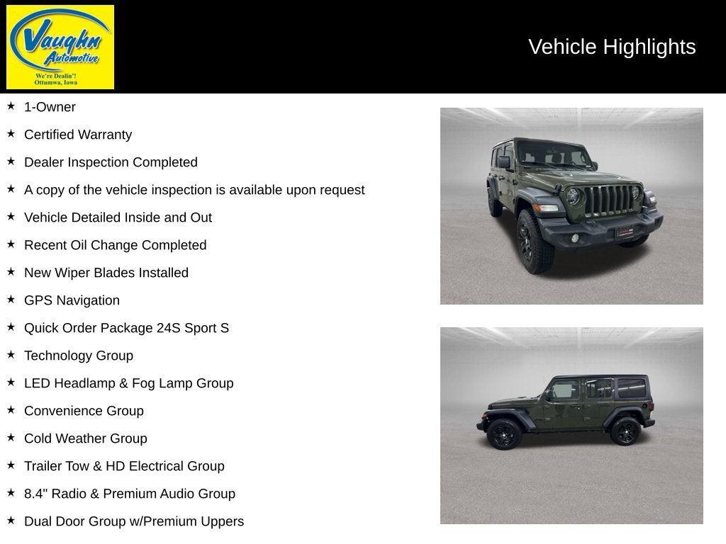 2022 Jeep Wrangler Unlimited Sport S