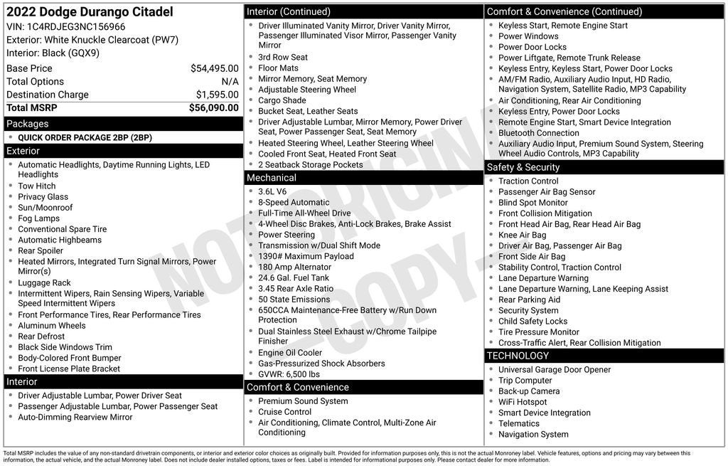 2022 Dodge Durango Citadel