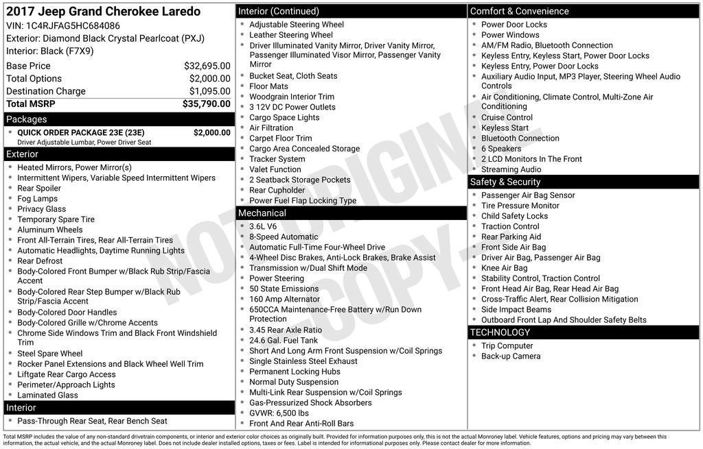 2017 Jeep Grand Cherokee Laredo