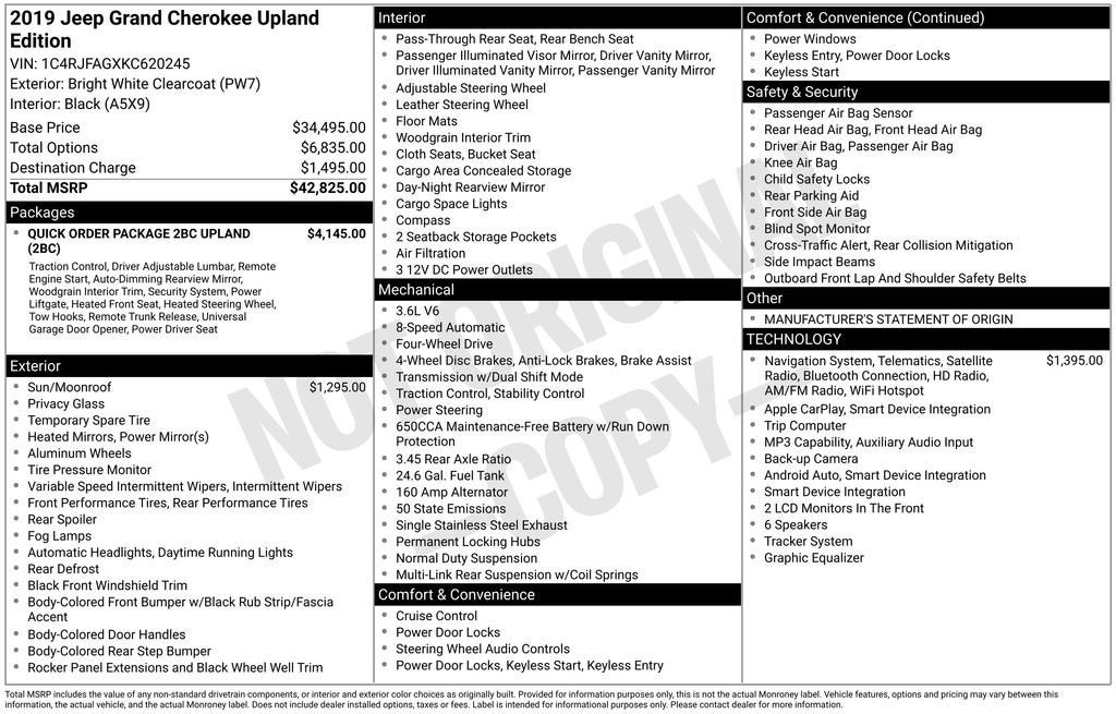 2019 Jeep Grand Cherokee Upland