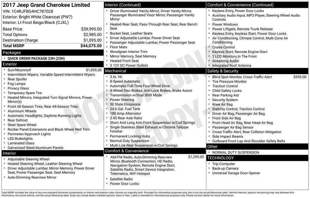 2017 Jeep Grand Cherokee Limited