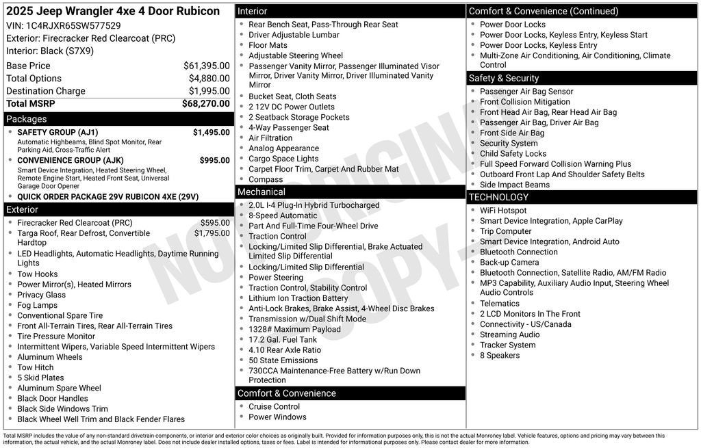 2025 Jeep Wrangler 4xe Rubicon
