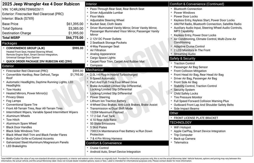 2025 Jeep Wrangler 4xe Rubicon