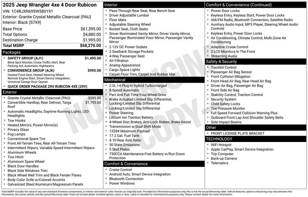 2025 Jeep Wrangler 4xe Rubicon