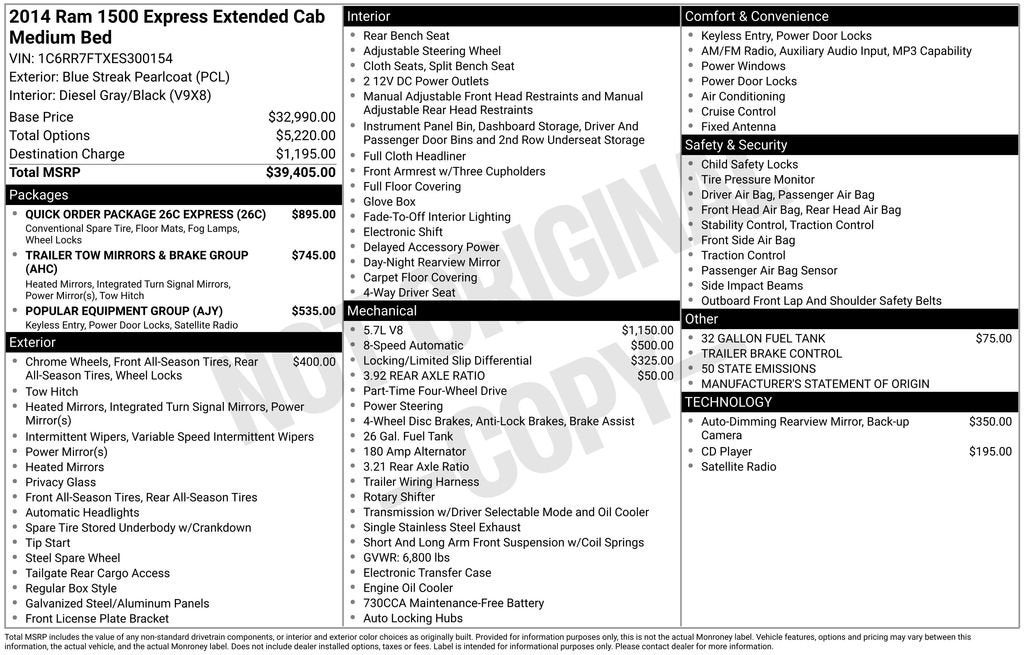 2014 RAM 1500 Express