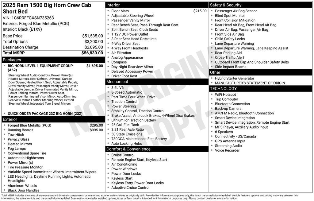 2025 RAM 1500 Big Horn