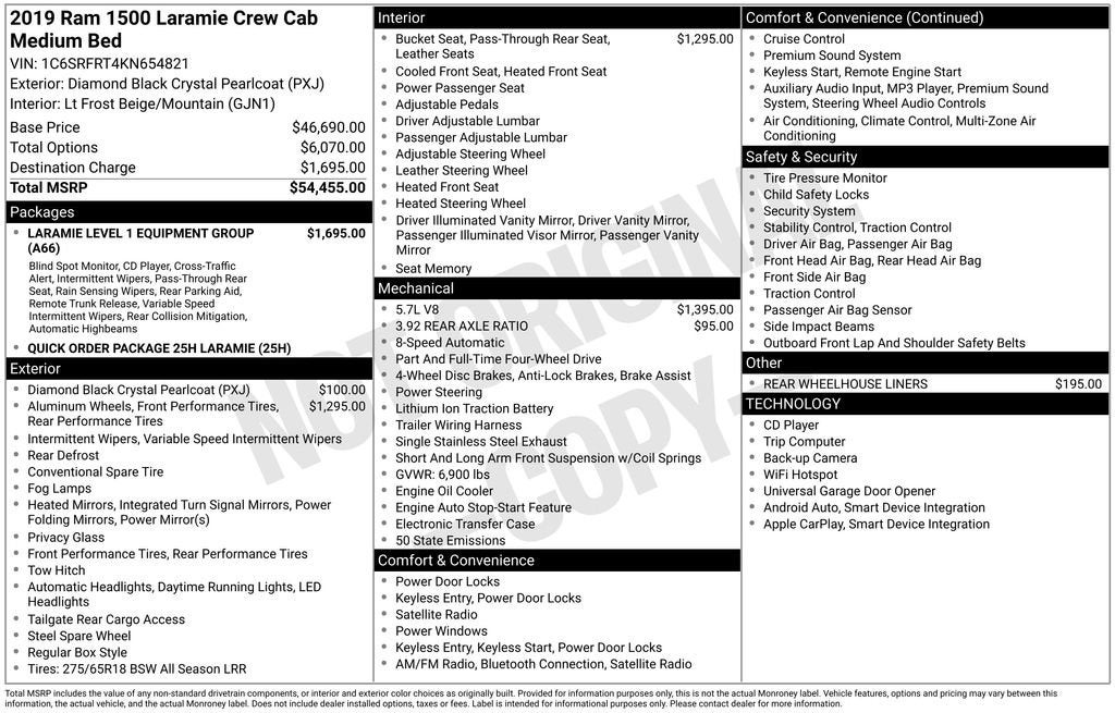 2019 RAM 1500 Laramie