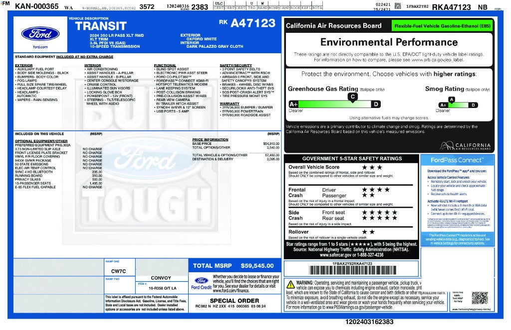 2024 Ford Transit Passenger Wagon XL