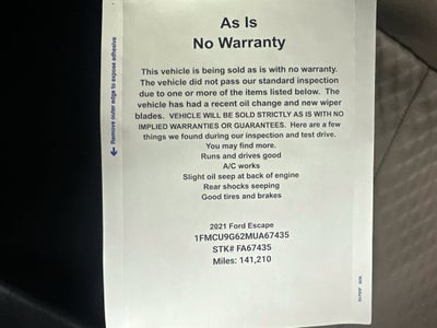 2021 Ford Escape SE