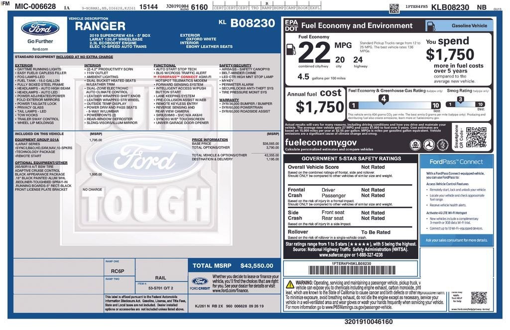 2019 Ford Ranger XL