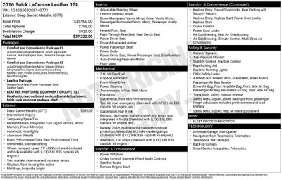2016 Buick LaCrosse Leather