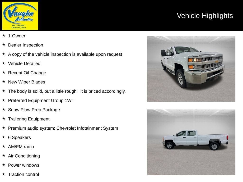 2019 Chevrolet Silverado 2500 HD Work Truck