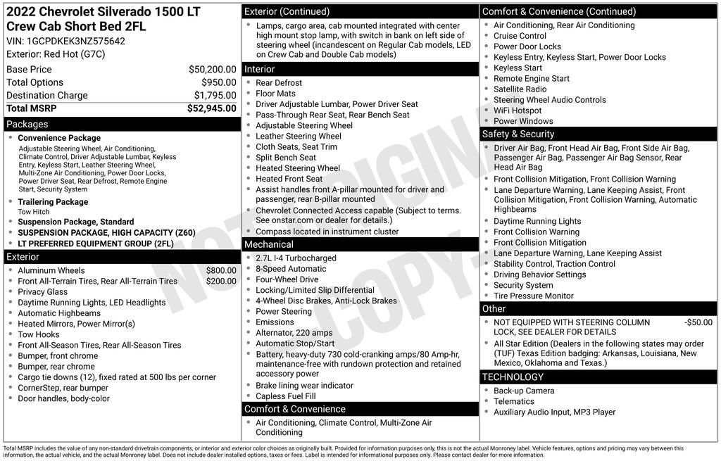 2022 Chevrolet Silverado 1500 LT (2FL)