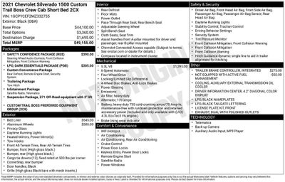 2021 Chevrolet Silverado 1500 Custom Trail Boss