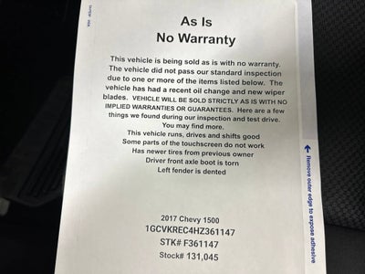 2017 Chevrolet Silverado 1500 LT