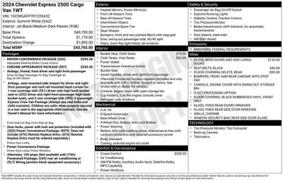 2024 Chevrolet Express Cargo 2500 WT