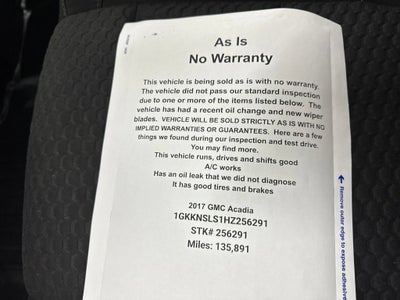 2017 GMC Acadia SLE