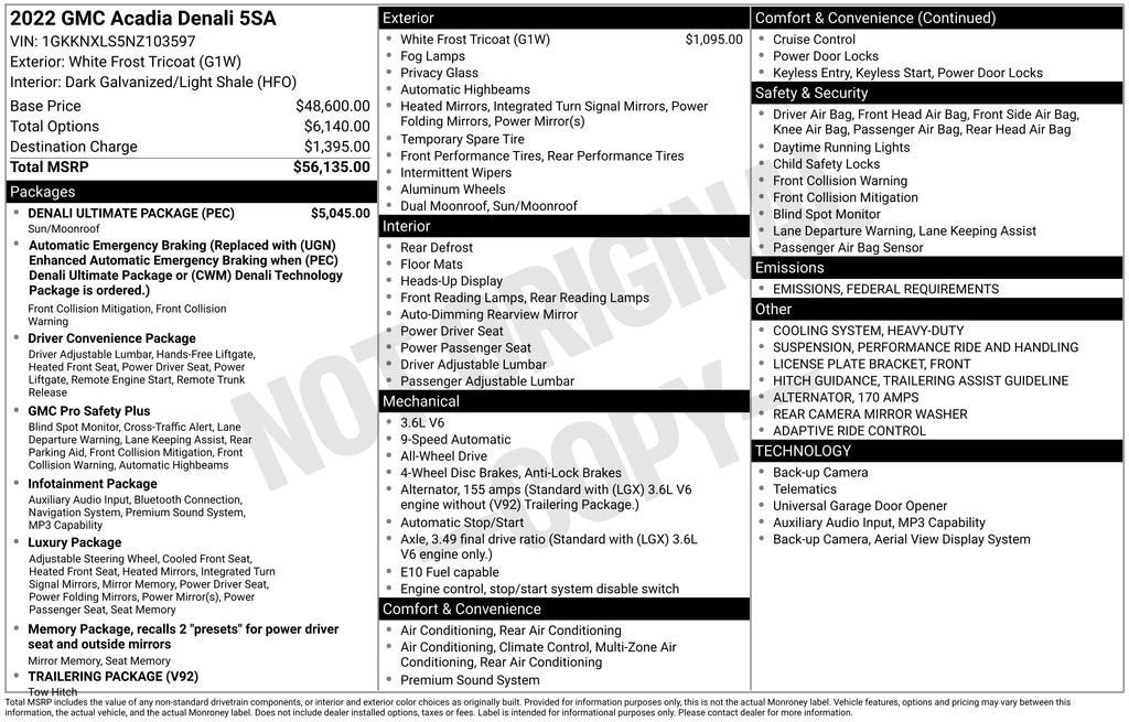 2022 GMC Acadia Denali