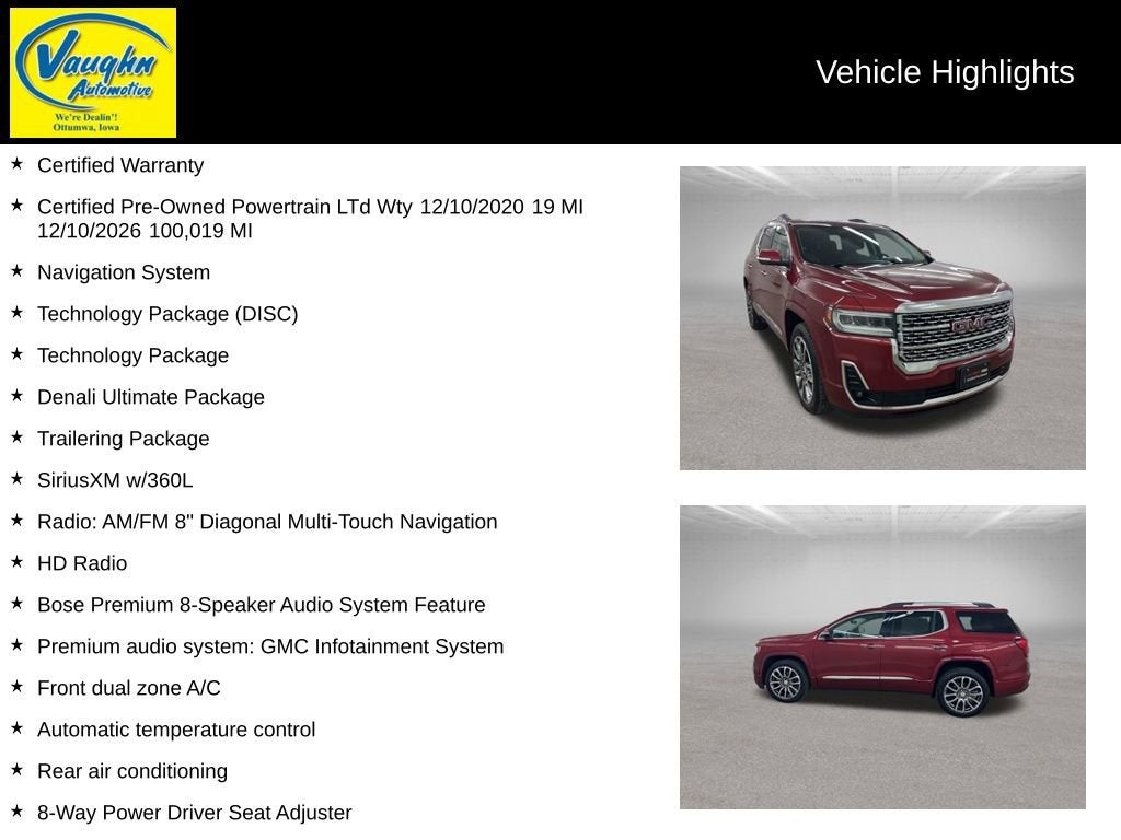 2020 GMC Acadia Denali