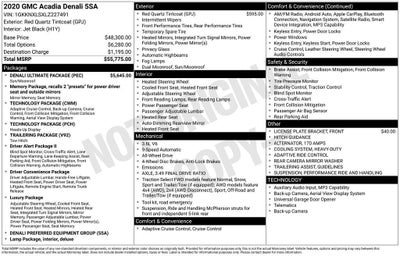 2020 GMC Acadia Denali