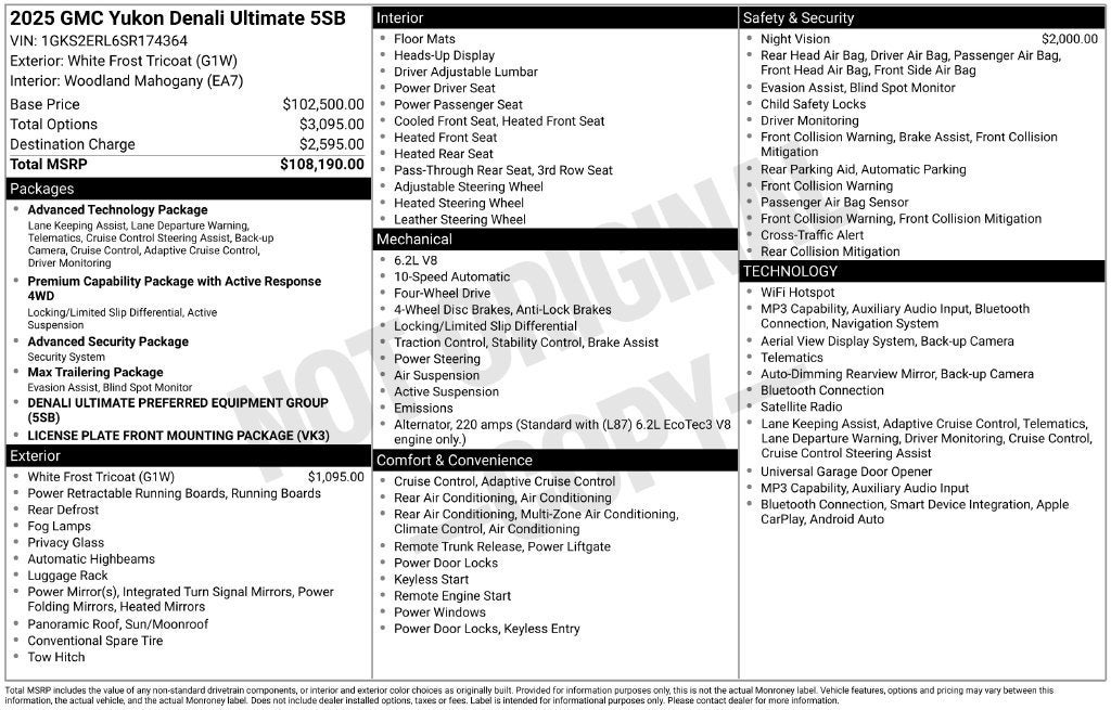 2025 GMC Yukon Denali Ultimate
