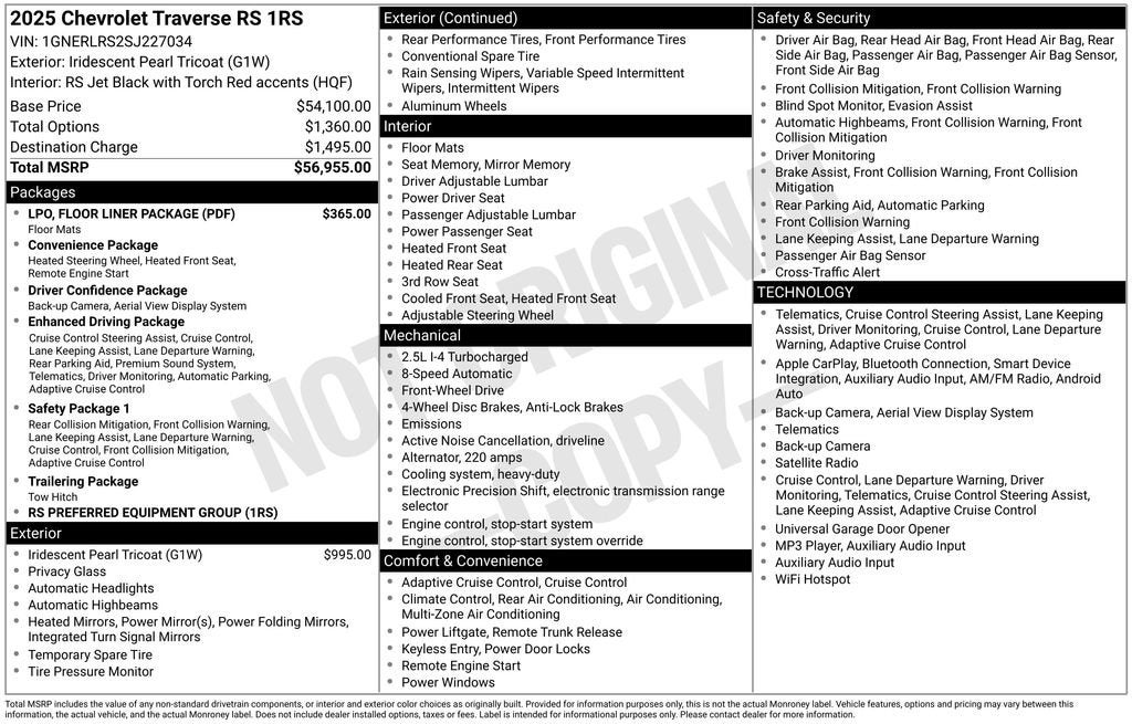 2025 Chevrolet Traverse RS