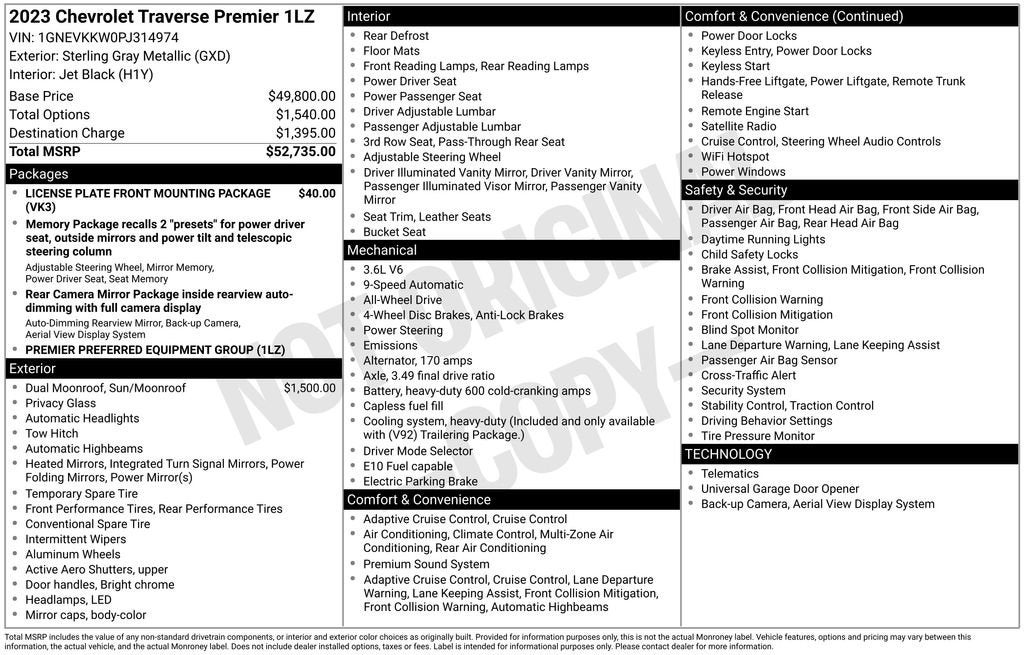 2023 Chevrolet Traverse Premier