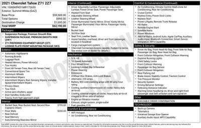 2021 Chevrolet Tahoe Z71