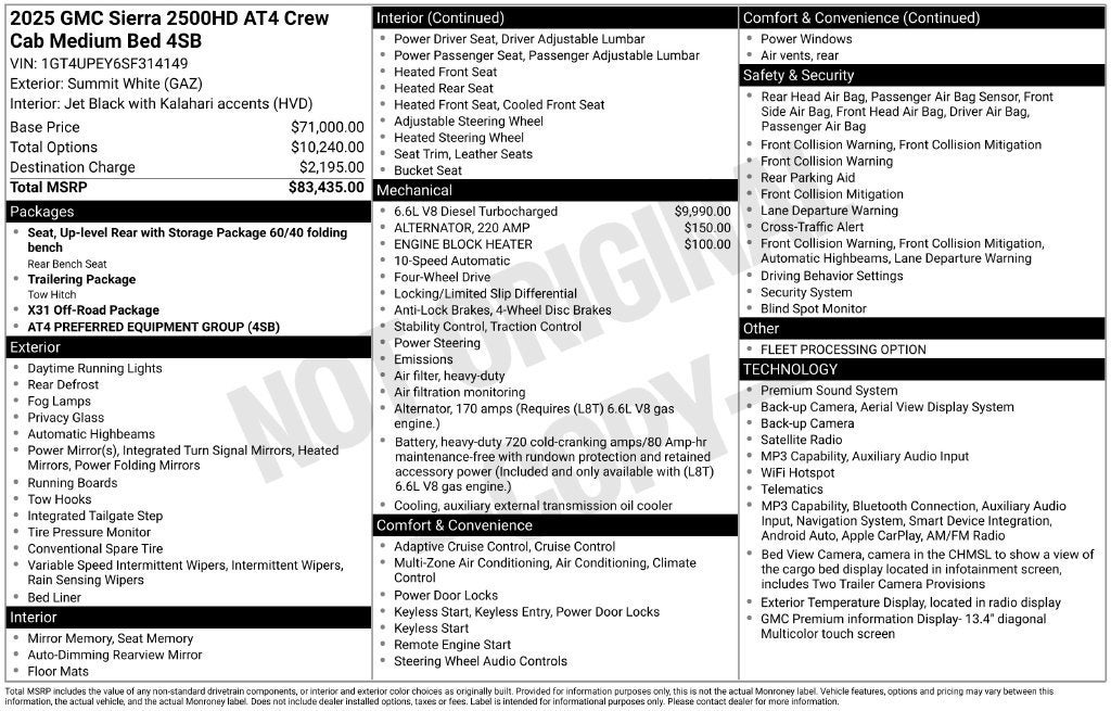 2025 GMC Sierra 2500 HD AT4
