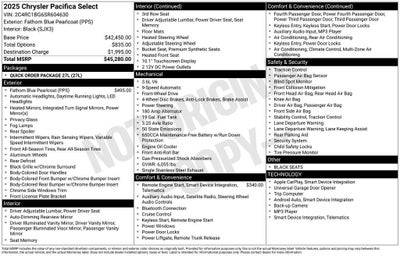 2025 Chrysler Pacifica Select