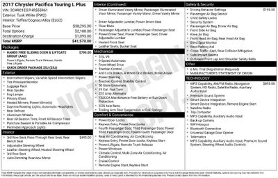 2017 Chrysler Pacifica Touring-L Plus