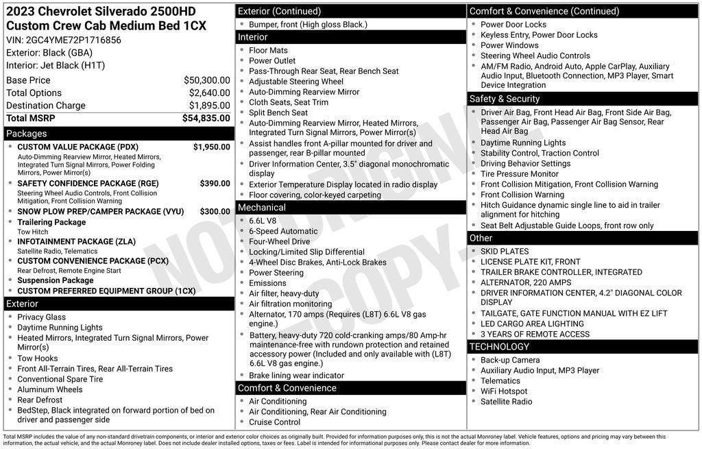 2023 Chevrolet Silverado 2500 HD Custom