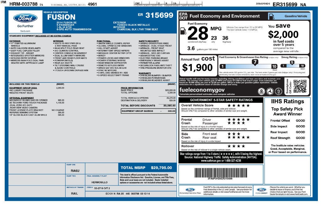 2014 Ford Fusion SE