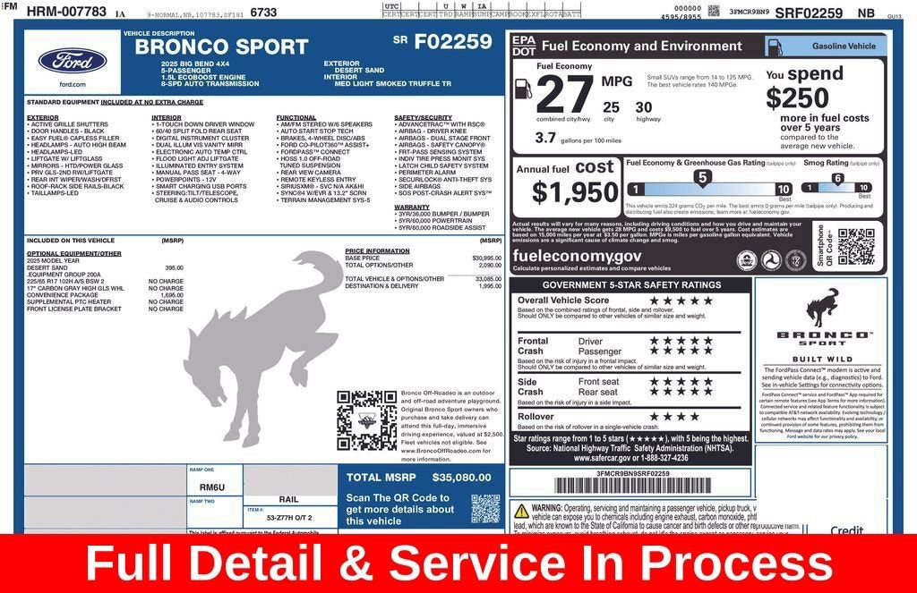 2025 Ford Bronco Sport Big Bend