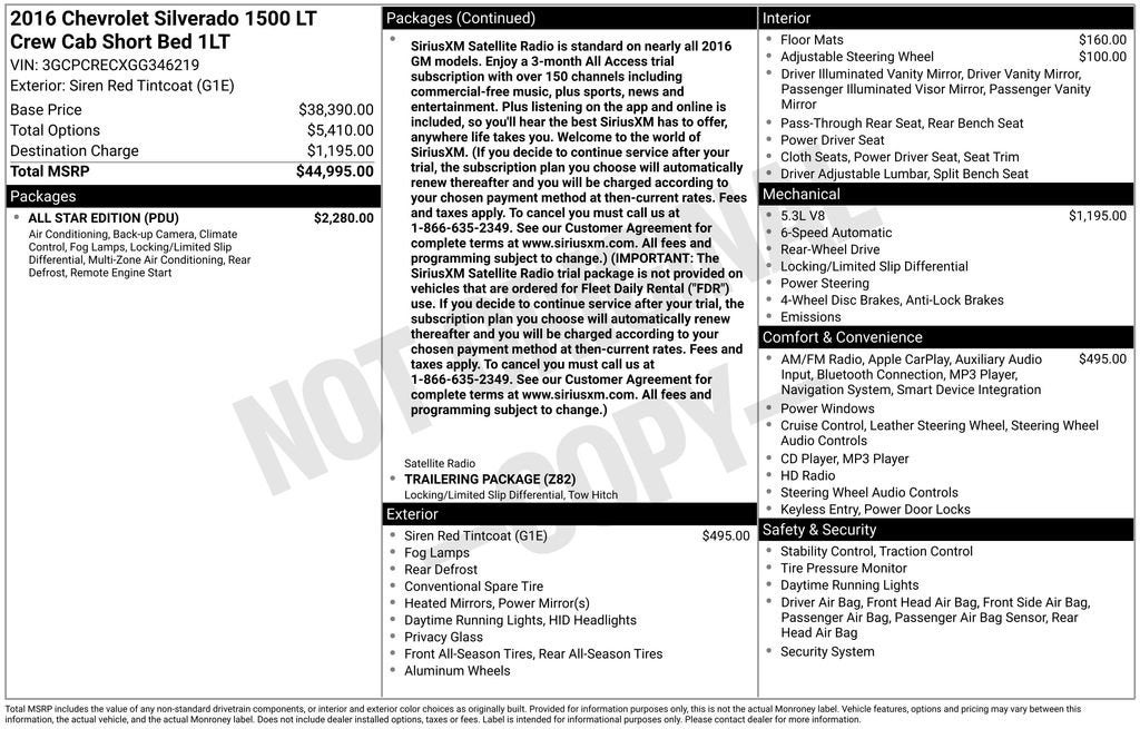 2016 Chevrolet Silverado 1500 LT