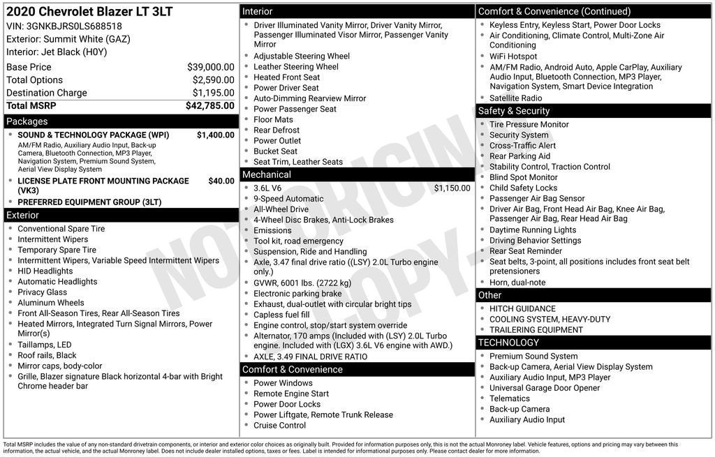 2020 Chevrolet Blazer LT