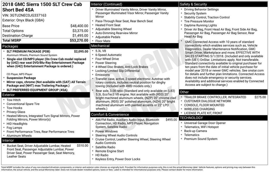 2018 GMC Sierra 1500 SLT