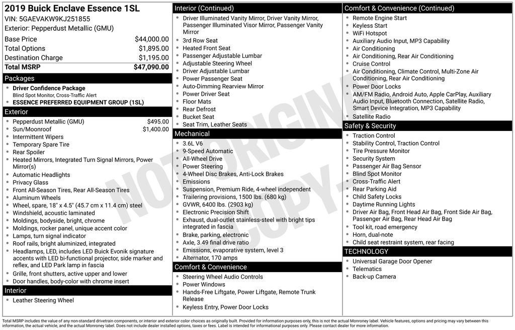 2019 Buick Enclave Essence
