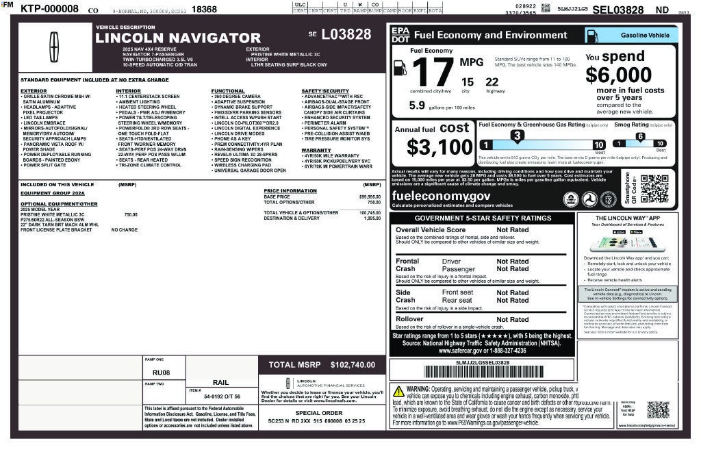 2025 Lincoln Navigator Reserve
