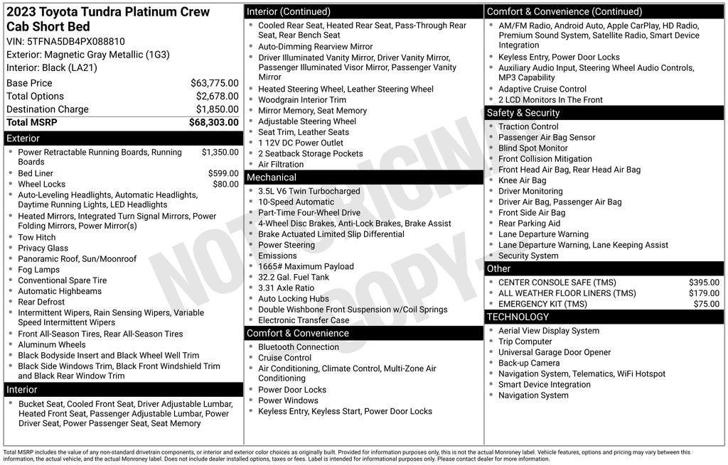 2023 Toyota Tundra 4WD Platinum