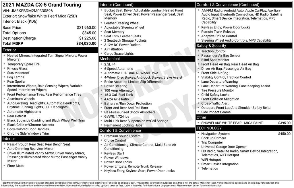 2021 Mazda Mazda CX-5 Grand Touring