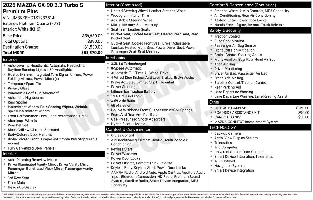 2025 Mazda Mazda CX-90 S Premium Plus Package