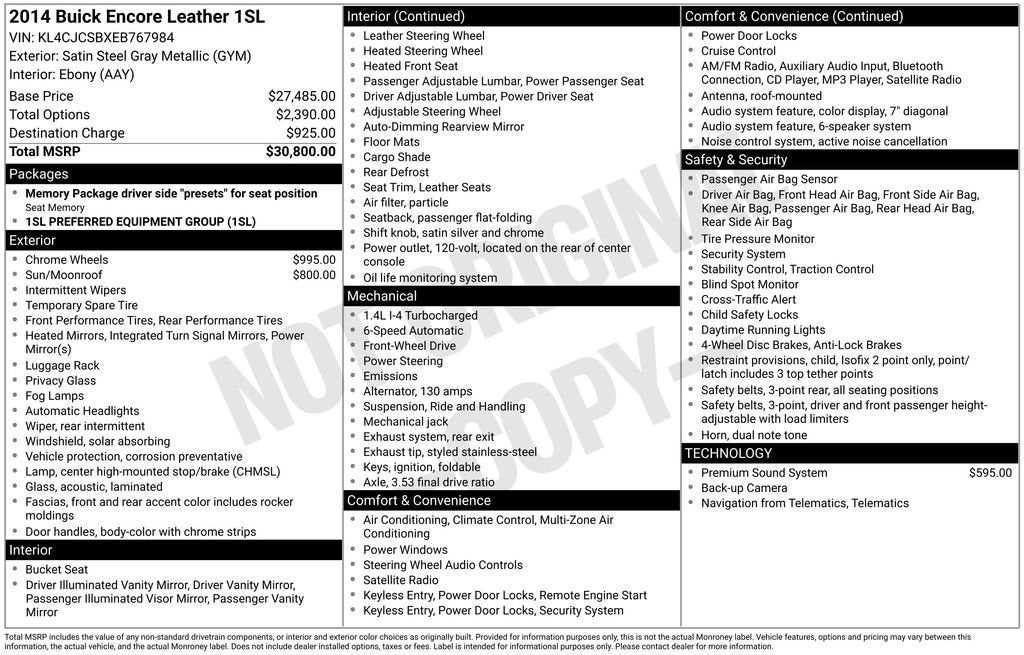 2014 Buick Encore Leather