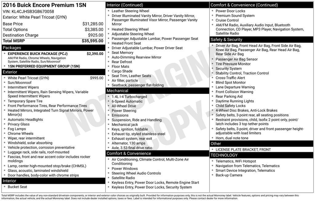 2016 Buick Encore Premium