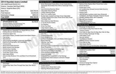 2014 Hyundai Azera Limited