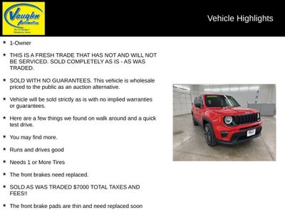 2020 Jeep Renegade Jeepster